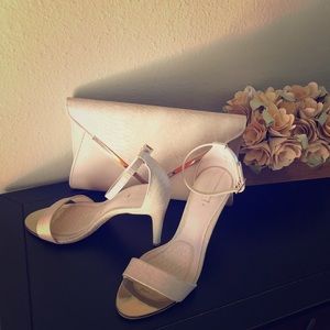 Aldo sandals & matching clutch